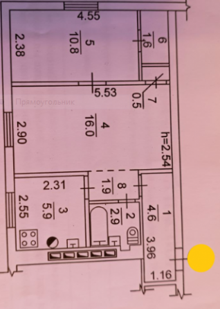 Продам 2х комнатную квартиру под бизнес: офис, магазин. кофейня Донецк