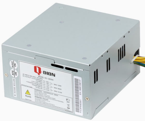 Блок питания Fsp Q-Dion Qd500 80+ 500 вт (Qd500 80+), Oem (арт-7271) Макеевка