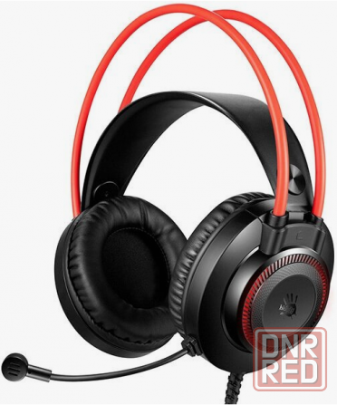 Наушники с микрофоном A4tech Bloody G200 Aux3.5-4pin +Usb черно красные (арт-3330) Макеевка - изображение 1