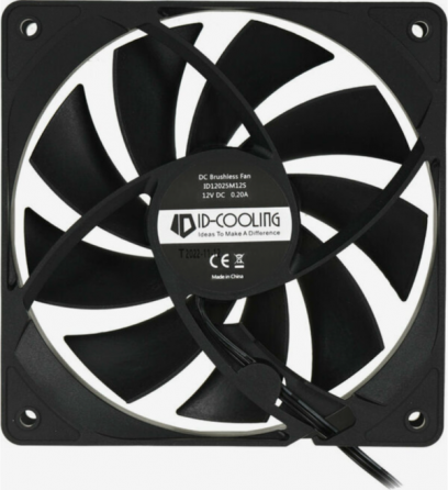 Вентилятор для корпуса Id-Cooling 120x120mm 3pin 1250rpm Black (Fl-12025k) (арт-1177) Макеевка