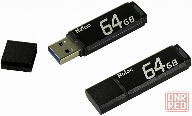 Накопитель Usb 2.0 64гб Netac U351 (Nt03u351n-064g-20bk), черный (арт-7764) Макеевка - изображение 3