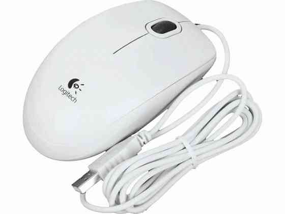 Мышь проводная Logitech B100 910-003360, 800dpi, белый (арт-8768) Макеевка