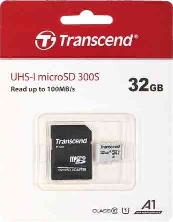 Карта памяти 32gb Transcend Ts32gusd300s-A Microsdhc Class 10 U1 300s + адаптер (арт-8860) Макеевка
