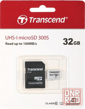 Карта памяти 32gb Transcend Ts32gusd300s-A Microsdhc Class 10 U1 300s + адаптер (арт-8860) Макеевка - изображение 2
