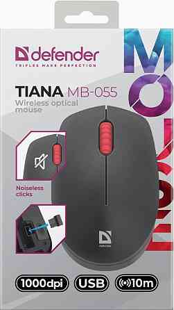 Мышь Defender Tiana Mb-055 1000dpi, черный (52055), беспроводная (арт-3859) Макеевка
