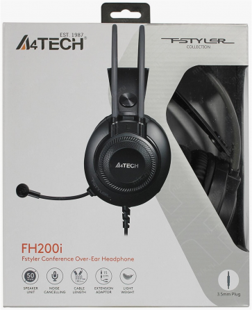 Наушники с микрофоном A4tech Fstyler Fh200i серый 1.8м накладные оголовье (Fh200i Grey) Fh200i Grey Макеевка