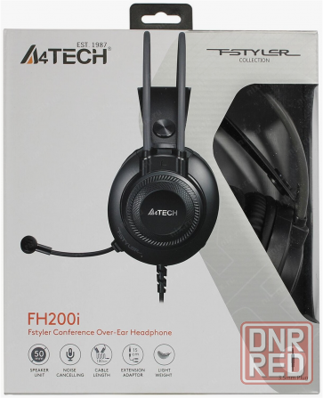 Наушники с микрофоном A4tech Fstyler Fh200i серый 1.8м накладные оголовье (Fh200i Grey) Fh200i Grey Макеевка - изображение 2