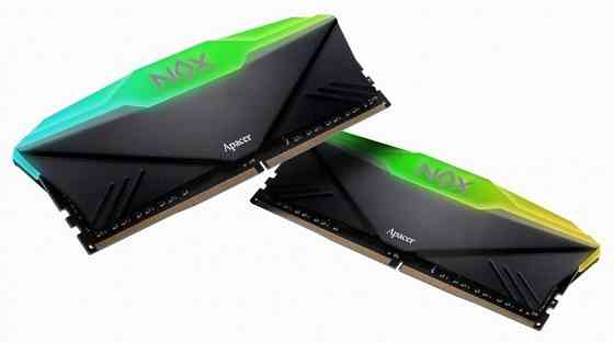 Модуль памяти Apacer Ddr4 3600 16gb Dimm Nox Rgb Black Gaming Memory Ah4u16g36c25ynbaa-2 Non-Ecc, Cl Макеевка