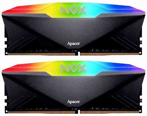 Модуль памяти Apacer Ddr4 3600 16gb Dimm Nox Rgb Black Gaming Memory Ah4u16g36c25ynbaa-2 Non-Ecc, Cl Макеевка