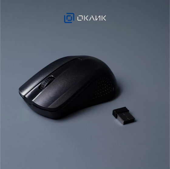 Мышь оклик 485mw черный оптическая (1200dpi) беспроводная Usb (2but) (арт-3789) Макеевка