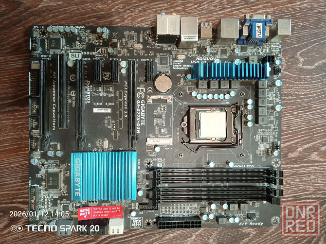 Материнская плата сокет 1155 Ga z 77x d3h Донецк - изображение 1