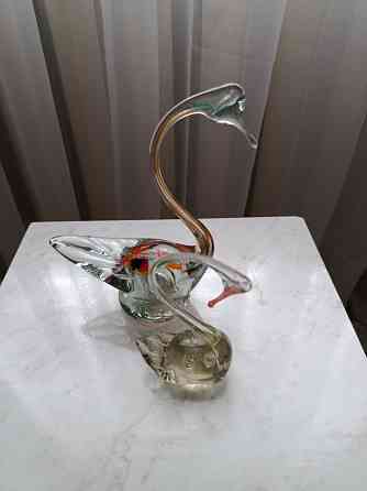 Художественное стекло композиция лебеди Донецк