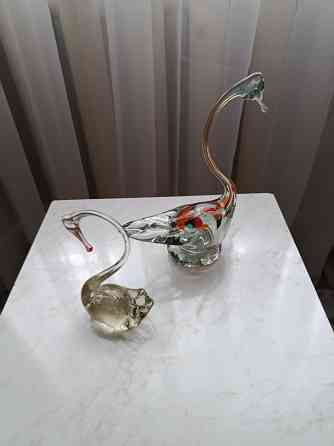 Художественное стекло композиция лебеди Донецк