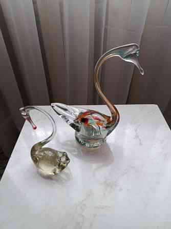 Художественное стекло композиция лебеди Донецк