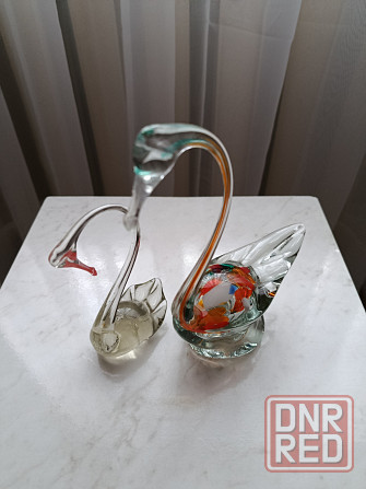 Художественное стекло композиция лебеди Донецк - изображение 1