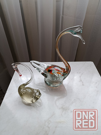 Художественное стекло композиция лебеди Донецк - изображение 3