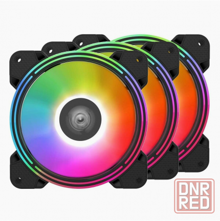 Комплект вентиляторов для корпуса 3шт. Alseye Halo 4.0-B Kit Argb (арт-7339) Макеевка - изображение 1