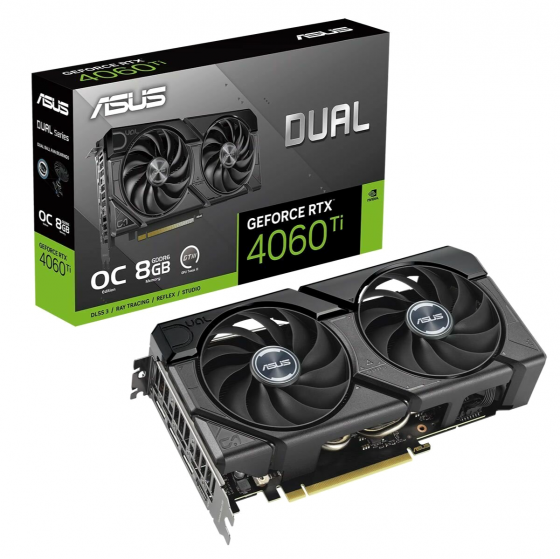Видеокарта Asus Nvidia Geforce Rtx 4060 Ti 8gb Dual-Rtx4060ti-O8g-Evo/Rtx4060ti, Hdmi, Dp*3,8g, D6 ( Макеевка