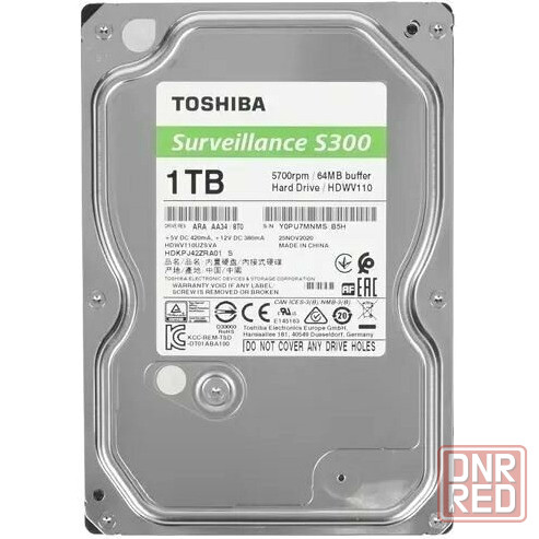 Жесткий диск 3.5" Toshiba S300 1 тб Surveillance (Hdwv110uzsva) (арт-7840) Макеевка - изображение 1