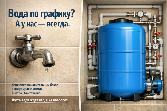 Установка баков для воды Донецк