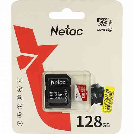 Карта памяти Microsdhc Netac P500 Eco Nt02p500eco-128g-R 128gb (с Sd адаптером) (арт-1938) Донецк