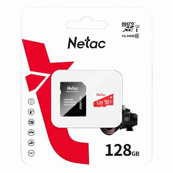 Карта памяти Microsdhc Netac P500 Eco Nt02p500eco-128g-R 128gb (с Sd адаптером) (арт-1938) Донецк