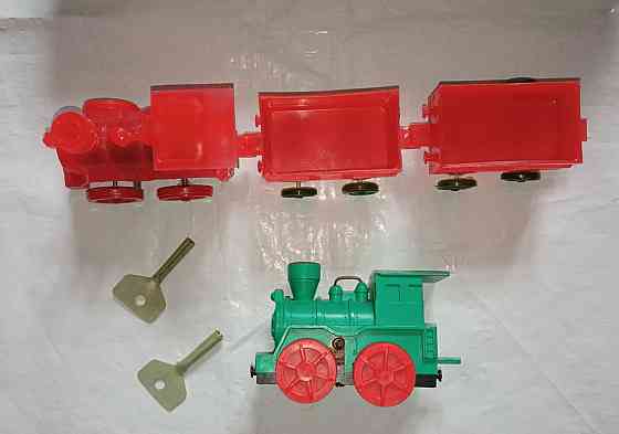 Игрушка заводная механическая поезд с вагонами ссср Донецк