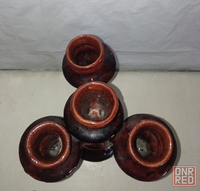 Подсвечник обливная керамика ссср Донецк - изображение 3