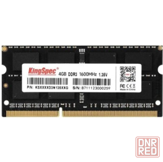 Оперативная память Kingspec So-Dimm Ddr3l 4gb 1600mhz Pc-12800 Cl11 (Ks1600d3n13504g) (арт-1727) Макеевка - изображение 1