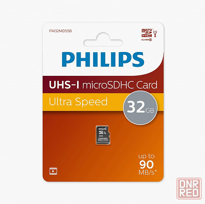 Карта памяти Philips Fm32md55b/97 32gb High Speed Microsdhc Class 10 90mb/S (арт-3306) Макеевка - изображение 1