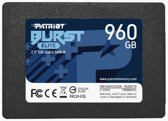Ssd Patriot Sata Iii 960gb Pbe960gs25ssdr Burst Elite 2.5" (арт-6455) Макеевка