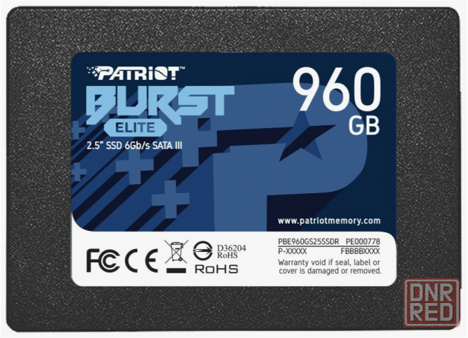 Ssd Patriot Sata Iii 960gb Pbe960gs25ssdr Burst Elite 2.5" (арт-6455) Макеевка - изображение 2