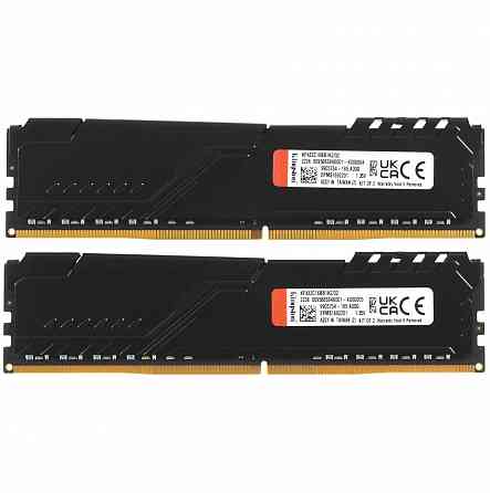 Оперативная память Kingston Kf432c16bb1k2/32wp, 32gb (2x16gb) 3200mt/S Ddr4 Cl16 Dimm, черный (арт-7 Макеевка
