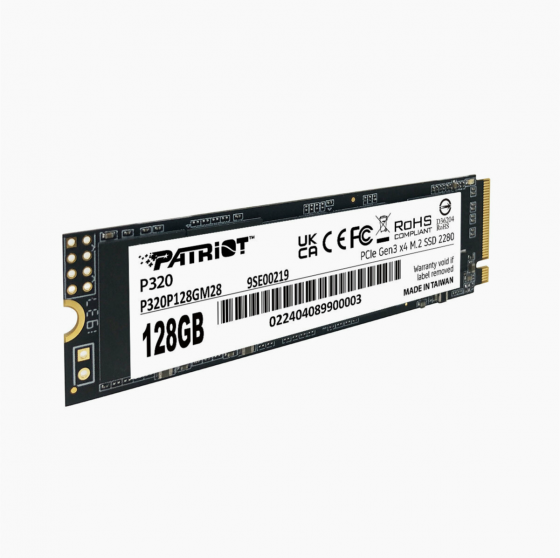 Ssd накопитель Patriot P320 P320p128gm28 128гб, M.2 2280, Pcie 3.0 X4, Nvme, M.2 (арт-3349) Макеевка