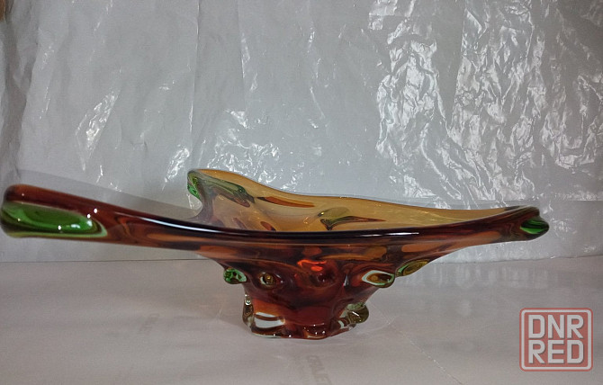 Ваза цветное толстое стекло ссср Донецк - изображение 5