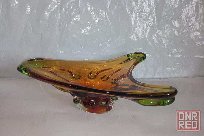 Ваза цветное толстое стекло ссср Донецк - изображение 1