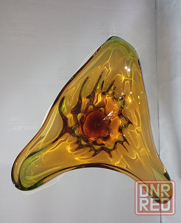 Ваза цветное толстое стекло ссср Донецк - изображение 2