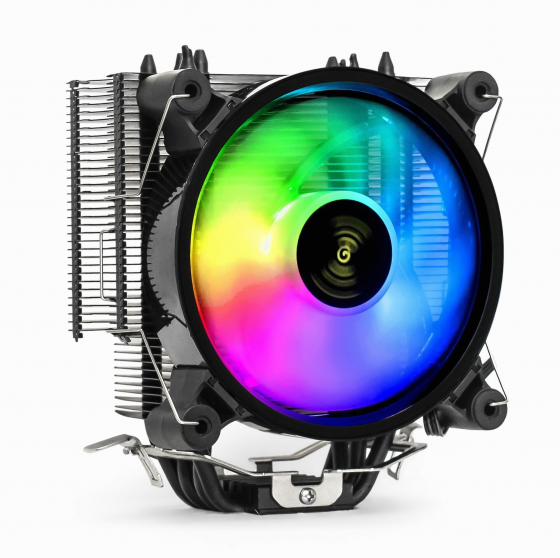 Кулер Exegate Dark Magic Exx400v2-Pwm.Rgb (Al+Cu, черное покрытие, 4 тепл.трубки, Lga775/1150/1151/1 Донецк