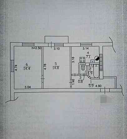 Продается 2 - х комнатная квартира, пр.-т Гурова, ориентир пл. Конституции Донецк