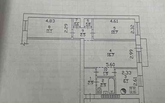 3-х комнатная квартира в центре Донецк