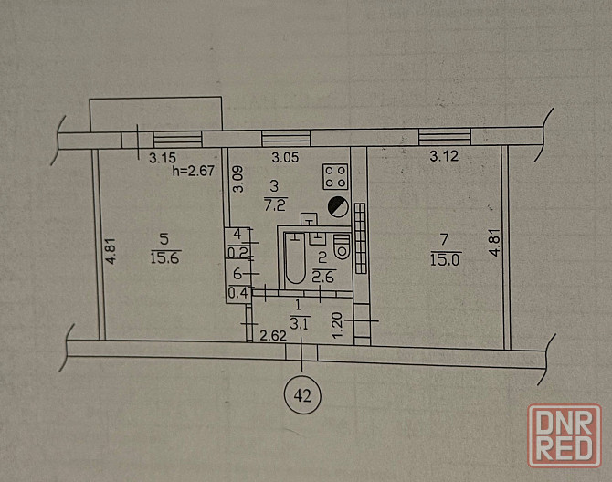 2-х комнат., Бакинское кольцо Донецк - изображение 6