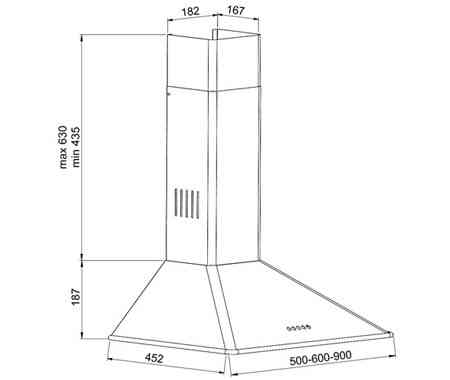 Вытяжка ZIRTAL PERLA 60 BL пристенная, шириной 60 см италия Донецк