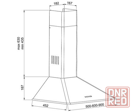 Вытяжка ZIRTAL PERLA 60 BL пристенная, шириной 60 см италия Донецк - изображение 4