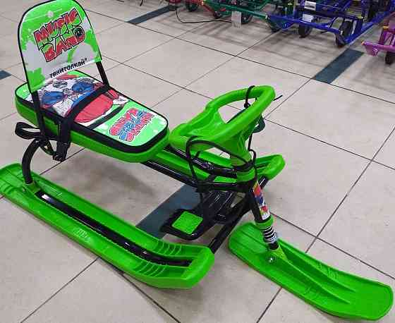 Снегокат со спинкой, трос с автомат намоткой, ремень безопасности, тормоза, выдерживает 100 кг Донецк