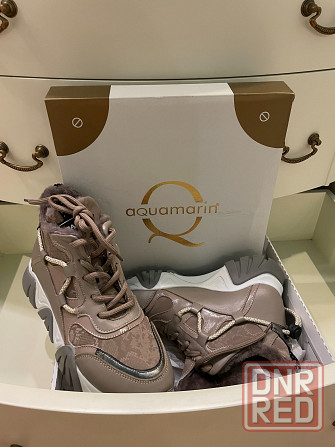 Ботинки зимние, натуральные кожа и мех, Aqamarin, Турция Донецк - изображение 1