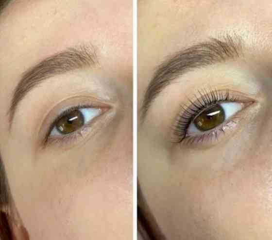 Ламинирование и окрашивание бровей и ресниц, наращивание ресниц классика Донецк