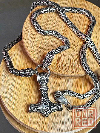 Мужская Серебряная Цепь с Кулоном "Молот Тора" Донецк - изображение 4