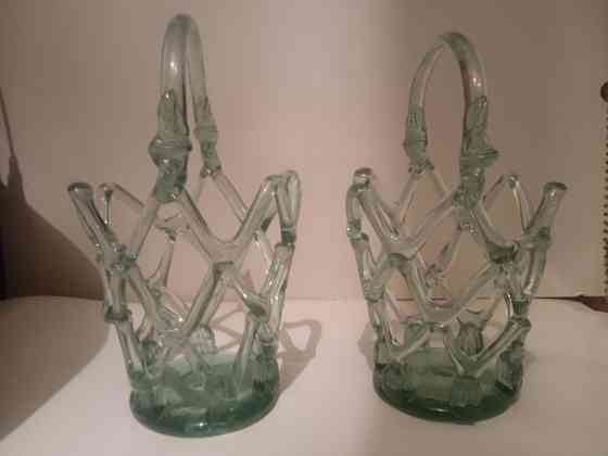 Корзинка конфетница цветное стекло ссср Донецк