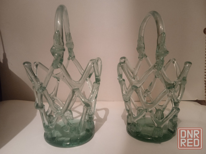 Корзинка конфетница цветное стекло ссср Донецк - изображение 3