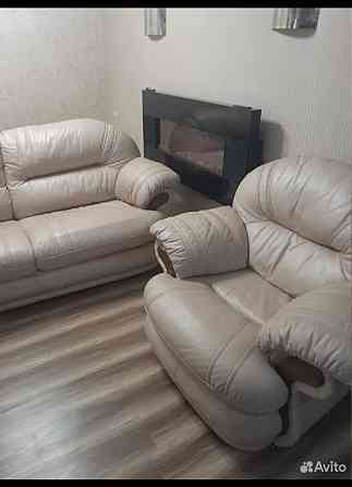 Диван раскладной и кресло кожа Донецк